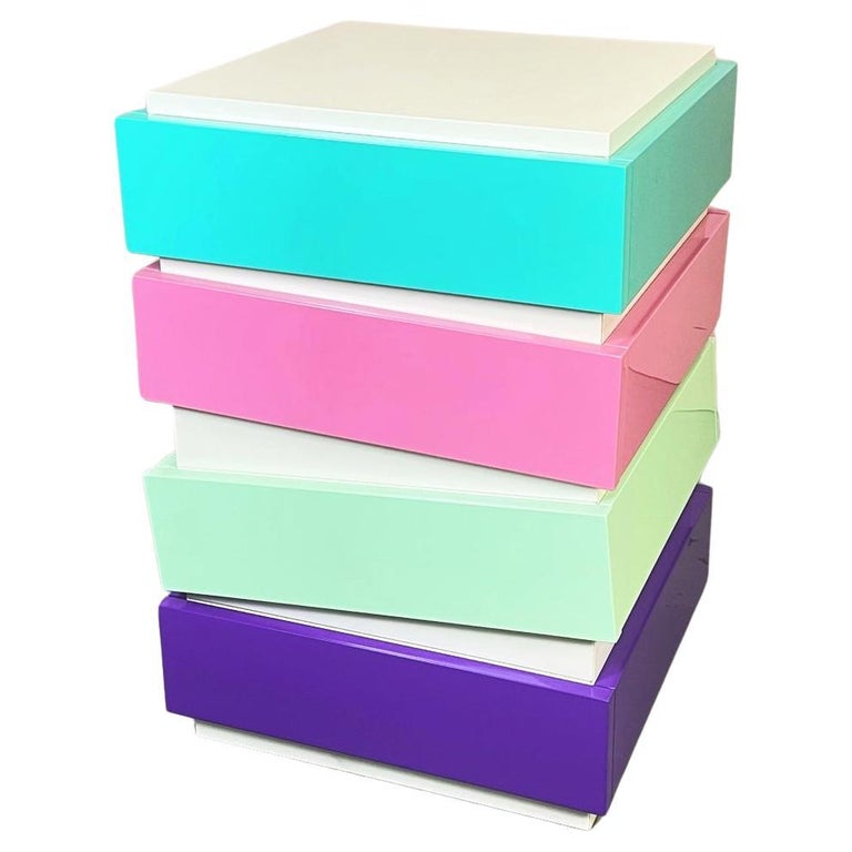 Italian Postmodern Wood Chest of Drawers Mod. Disordinata by Cleto