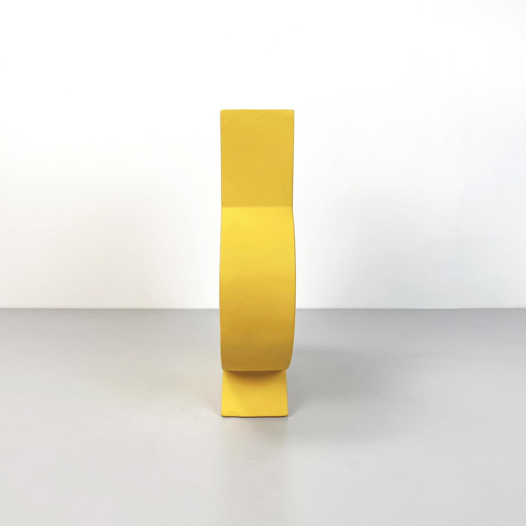 Post-Modern Italian Postmodern Yellow Ceramic Sculpture by Florio Pac Paccagnella, 2023