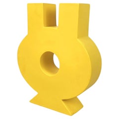 Italian Postmodern Yellow Ceramic Sculpture by Florio Pac Paccagnella, 2023