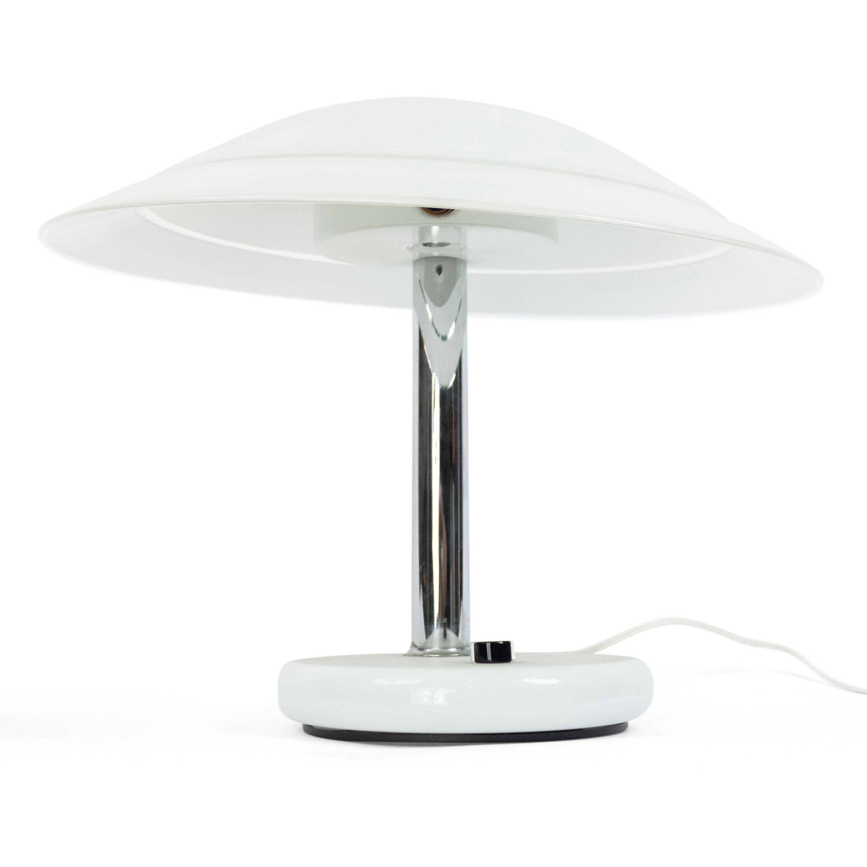 Glass Italian PostWar Vistosi Venetian Murano Table Lamp For Sale