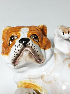 Italian Pottery Bulldog Figurine