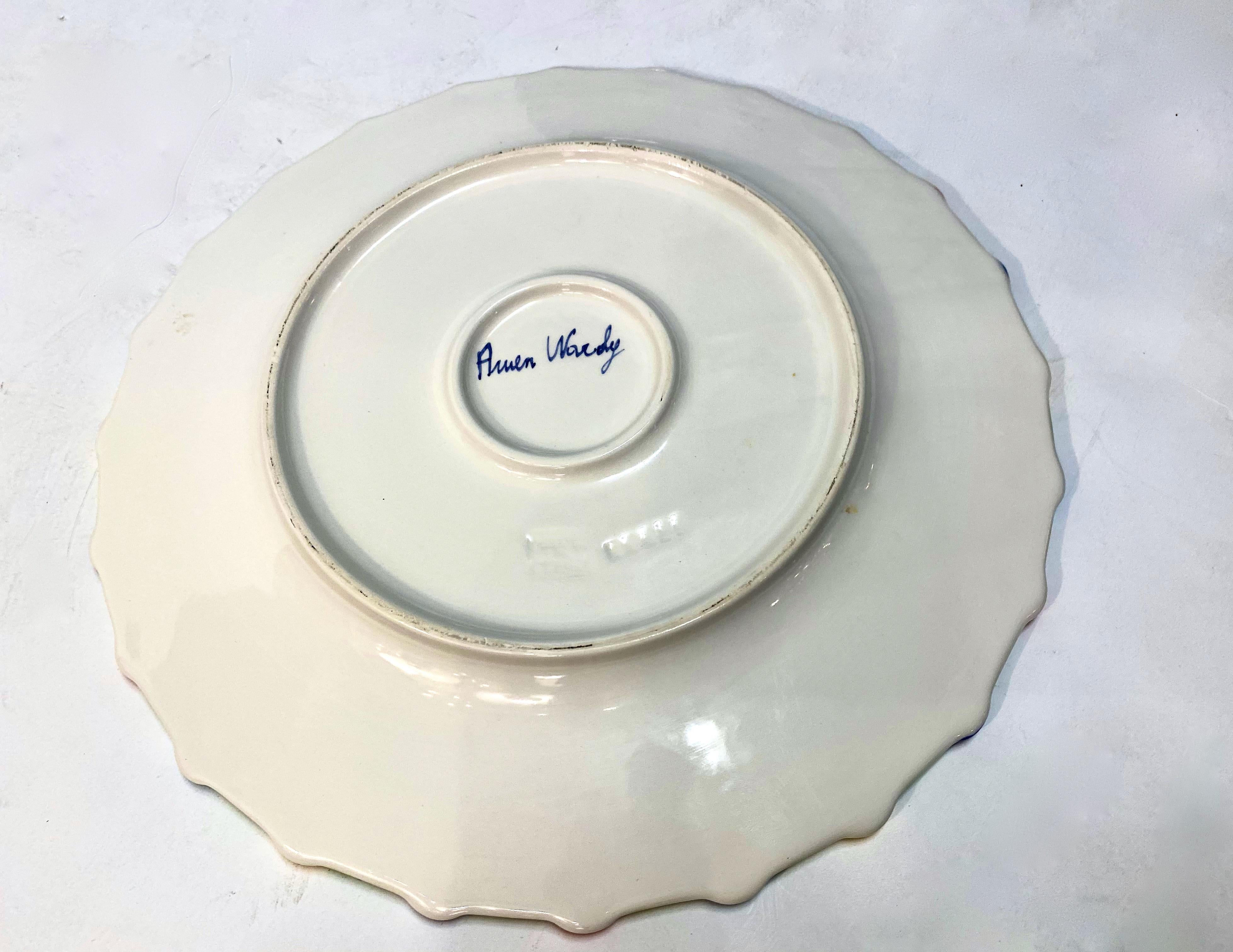 Ceramic Italian Hand-Painted Dinner Plates, Set of 12