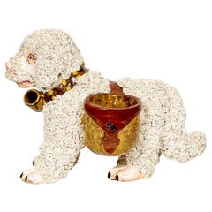 Italian Pottery Dog Cachepot, in the Staffordshire Style