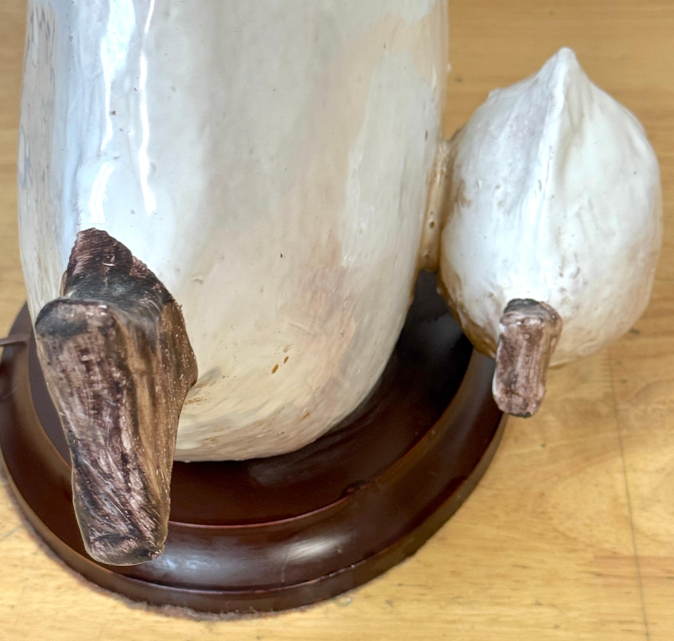 Lampe poisson en poterie italienne par Ivo De Santis pour Gli Etruschi, Florence, grand modèle en vente 4