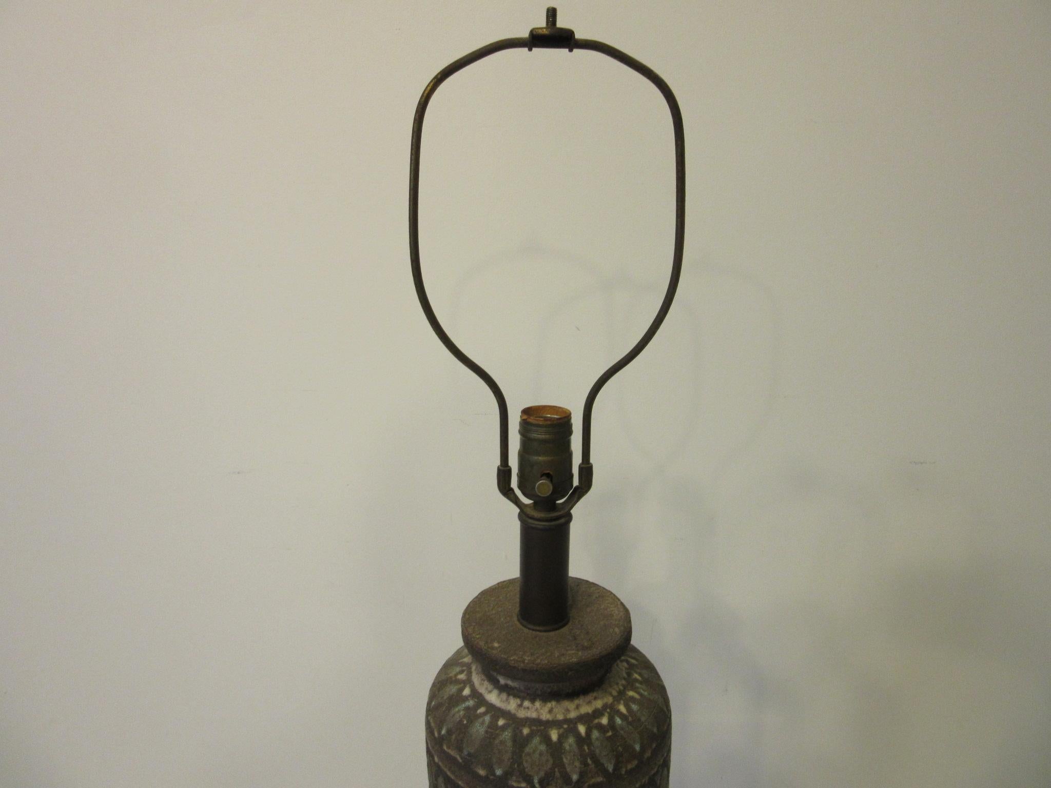 Italian Pottery Lamp in the Style of Fantoni 2