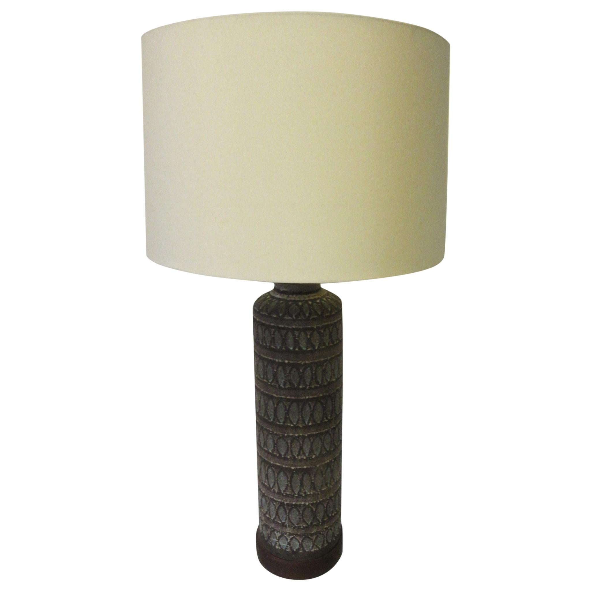 Italian Pottery Lamp in the Style of Fantoni