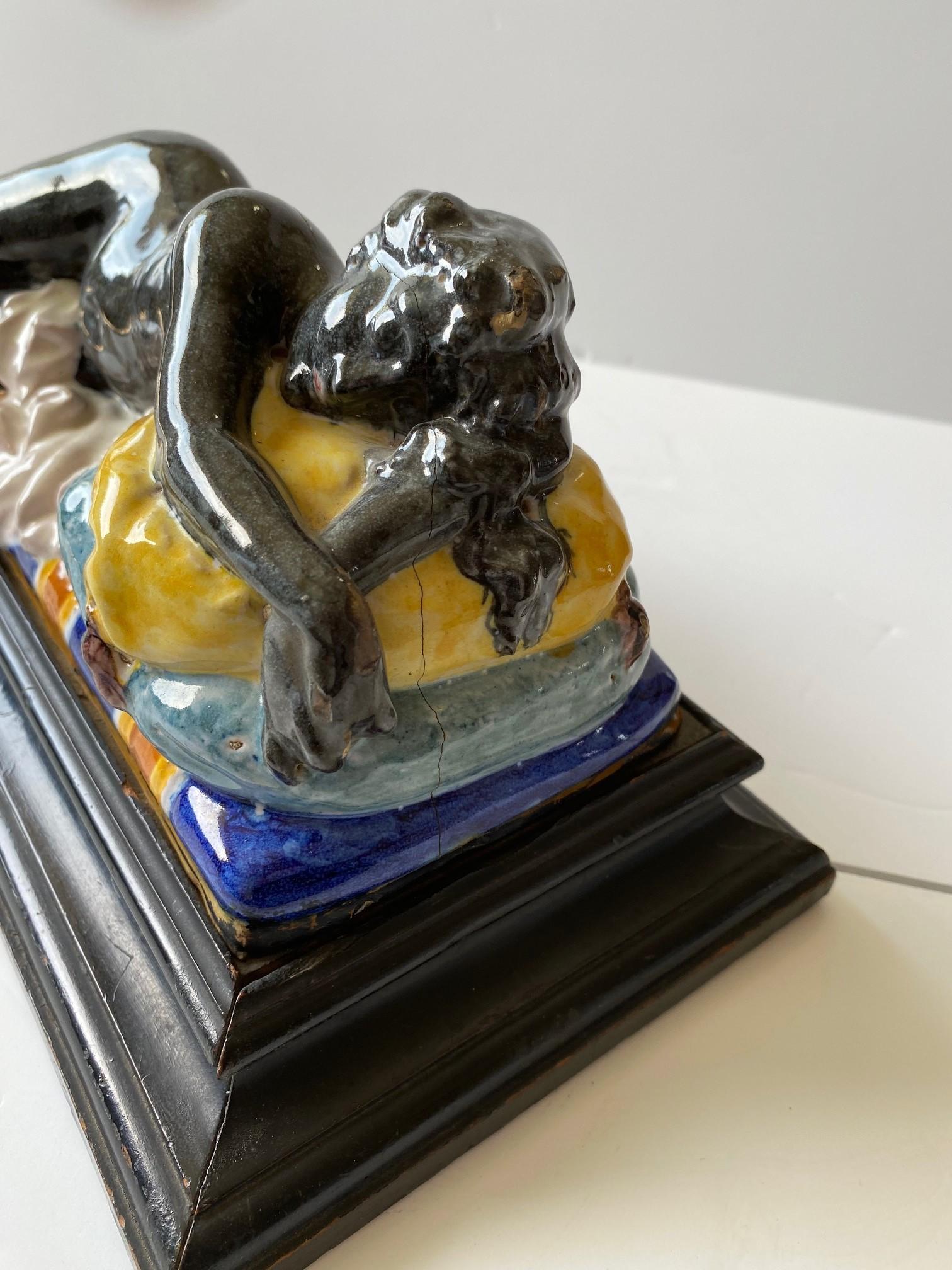 Ceramiche italiane  Di A  Signora nuda In condizioni discrete in vendita a Pomona, CA