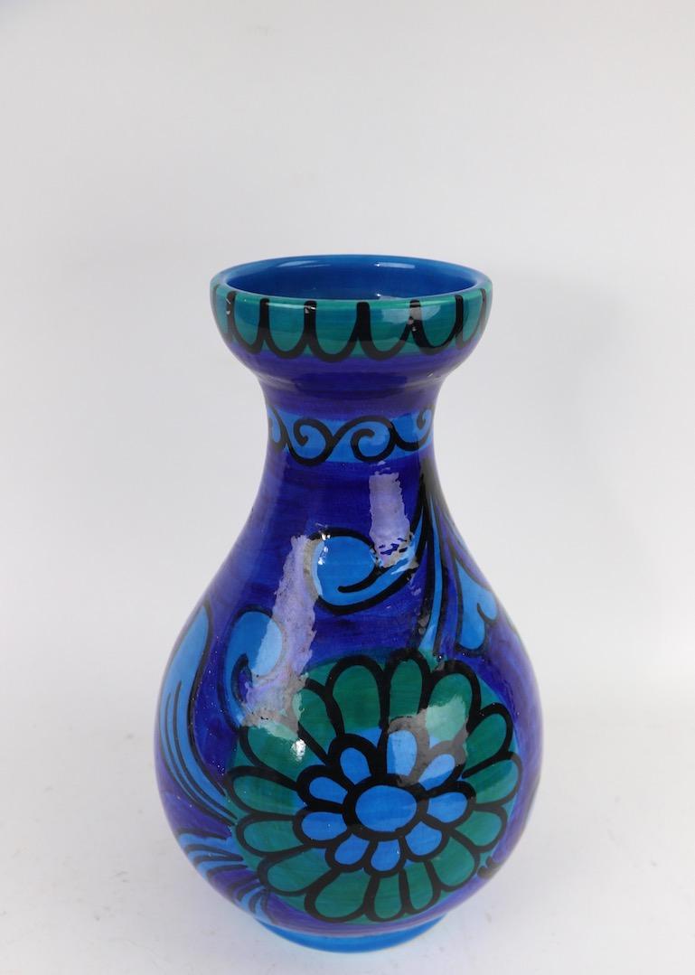 Italian Pottery Vase Attributed to Rosenthal Netter In Good Condition For Sale In New York, NY