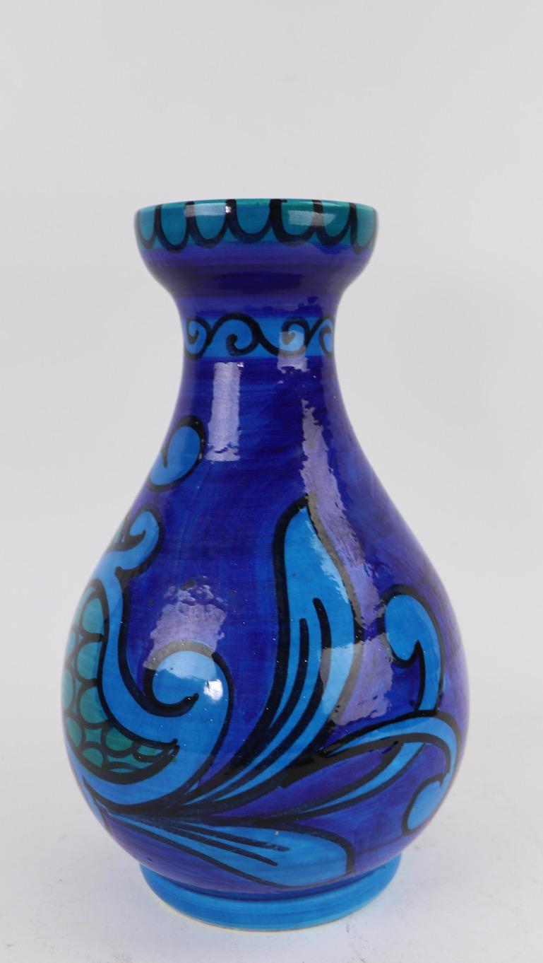 20th Century Italian Pottery Vase Attributed to Rosenthal Netter For Sale