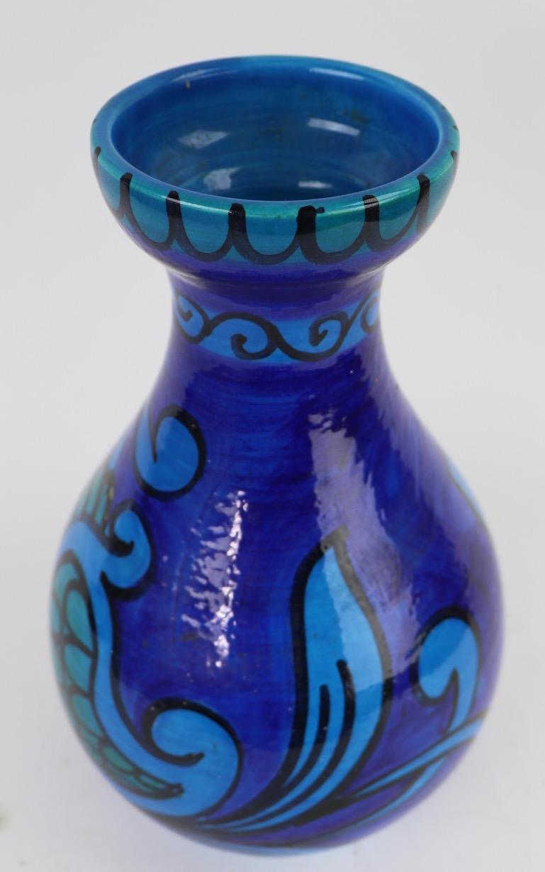 Ceramic Italian Pottery Vase Attributed to Rosenthal Netter For Sale