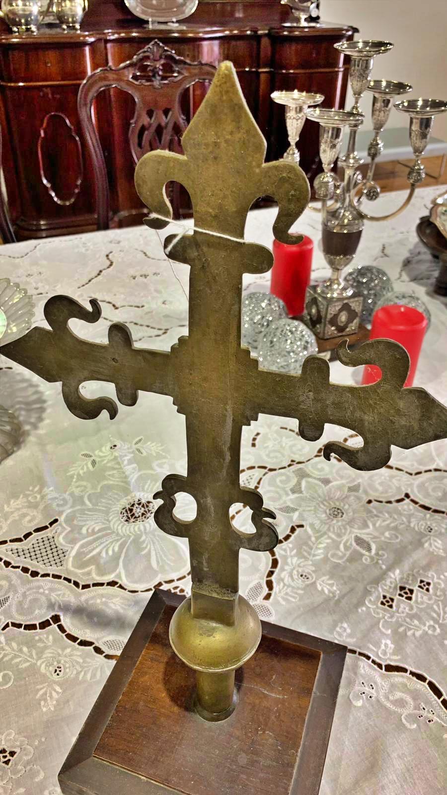 18th Century and Earlier ITALIAN PROCESSIONAL CROSS 17th Century For Sale
