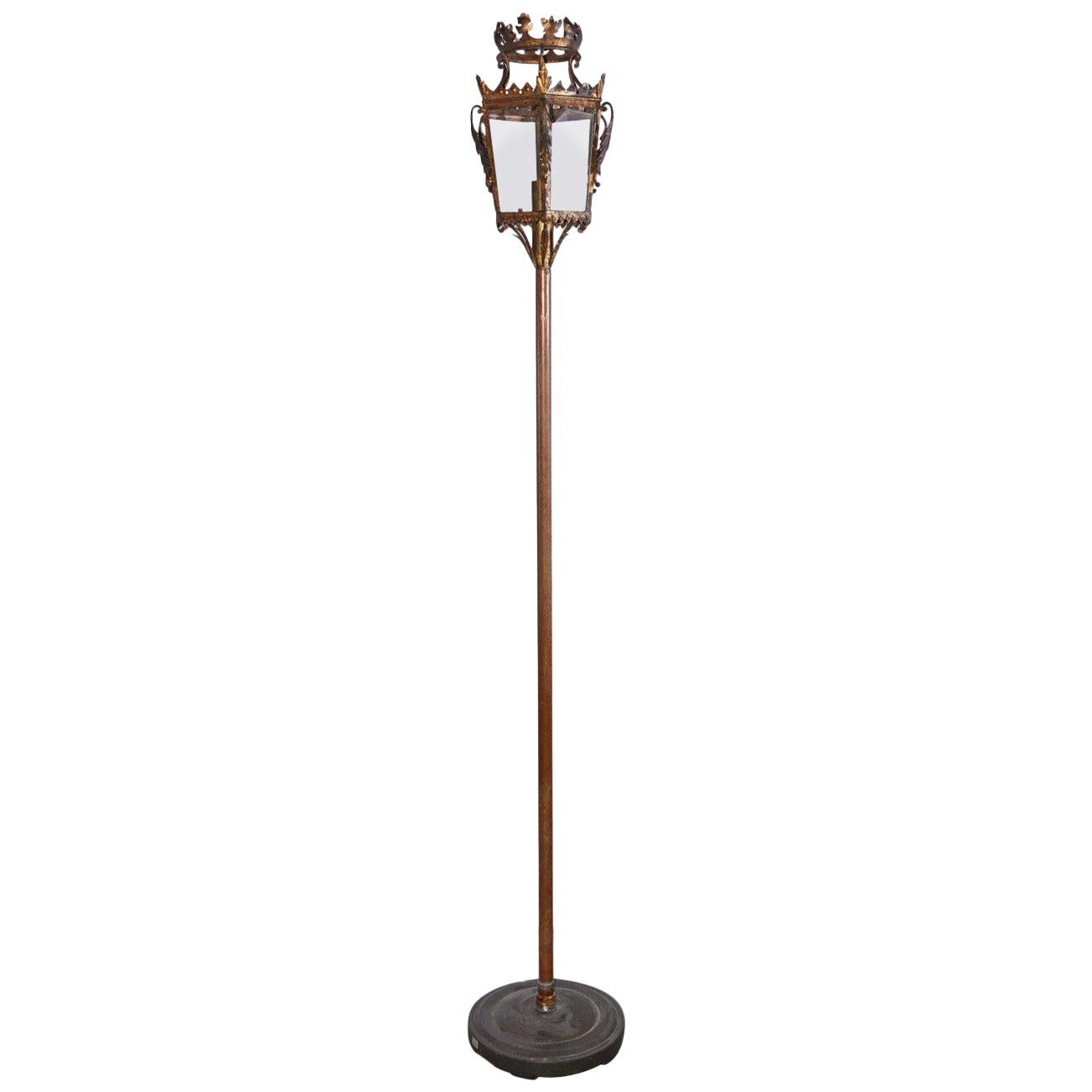 Italian Processional Lantern Floor Lamp For Sale