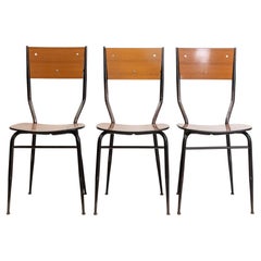 Italian production, c. 1950. Five Formica chairs with steel frame. 
