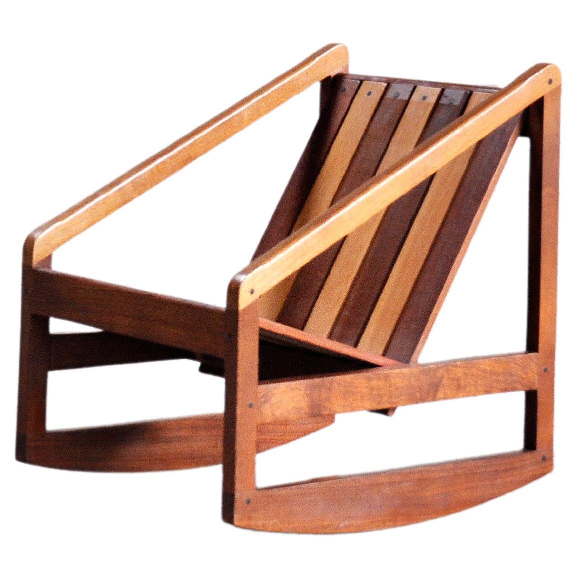 Prototype de chaise à bascule italienne de Pierluigi Ghianda, années 1960