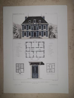 Italian Provencal French Style Architecture Hand Painted Print '2 of 4'
