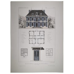 Italian Provencal French Style Architecture Hand Painted Print '2 of 4'