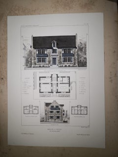 Italian Provencal French Style Architecture Hand Painted Print '3 of 4'