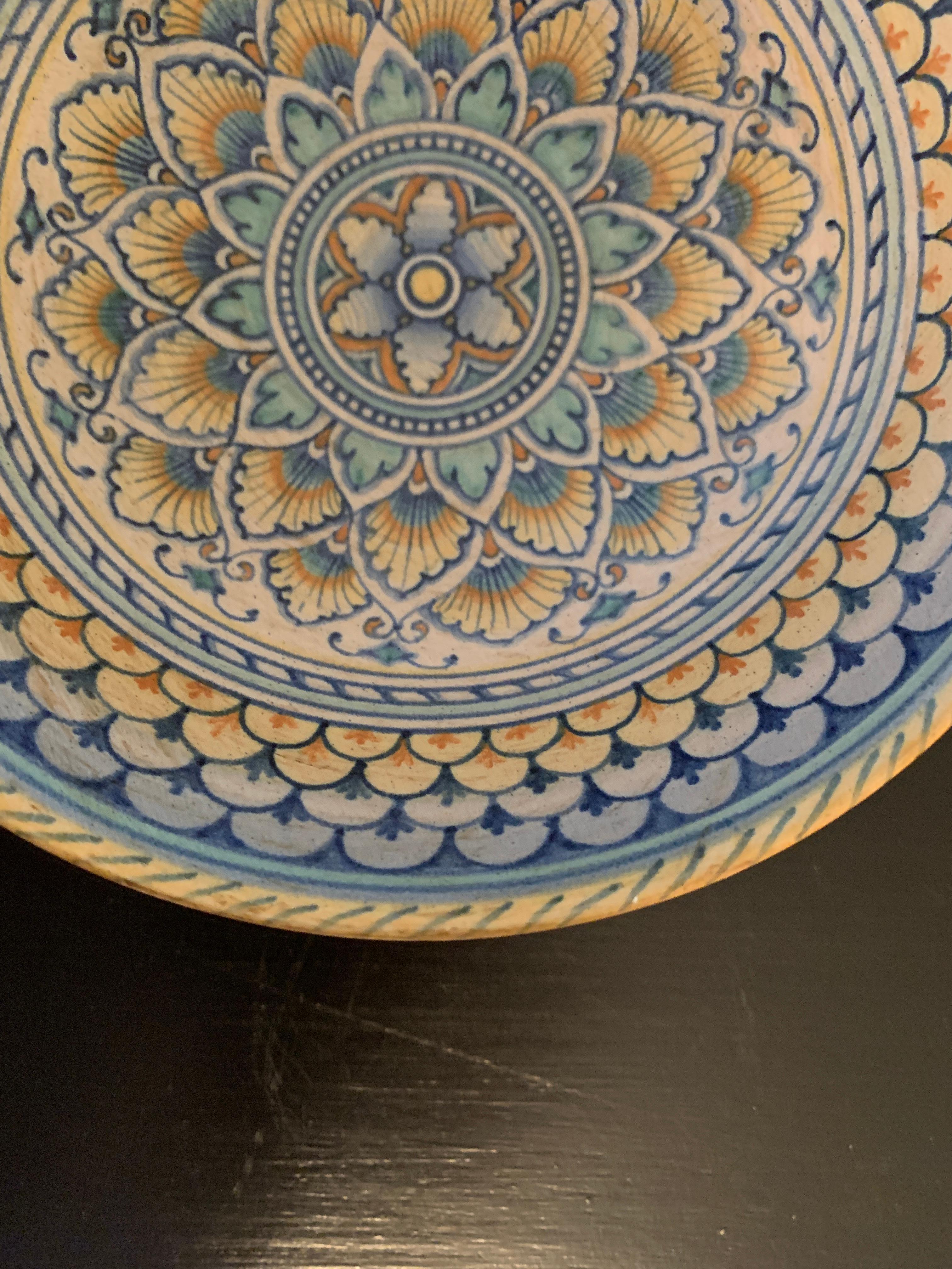 Italian Provincial Deruta Hand Painted Faience Pottery Bowl 2