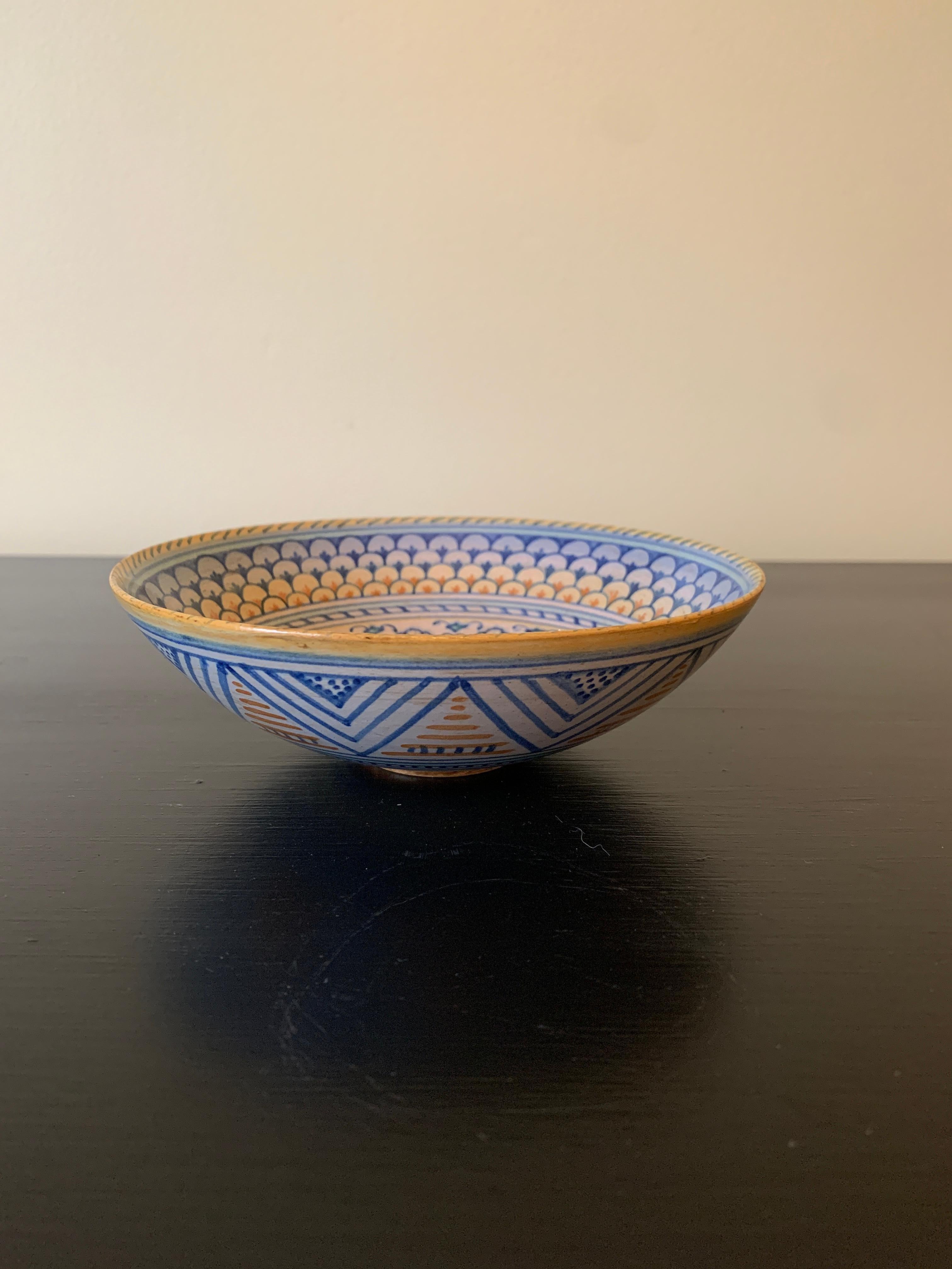 Italian Provincial Deruta Hand Painted Faience Pottery Bowl 3