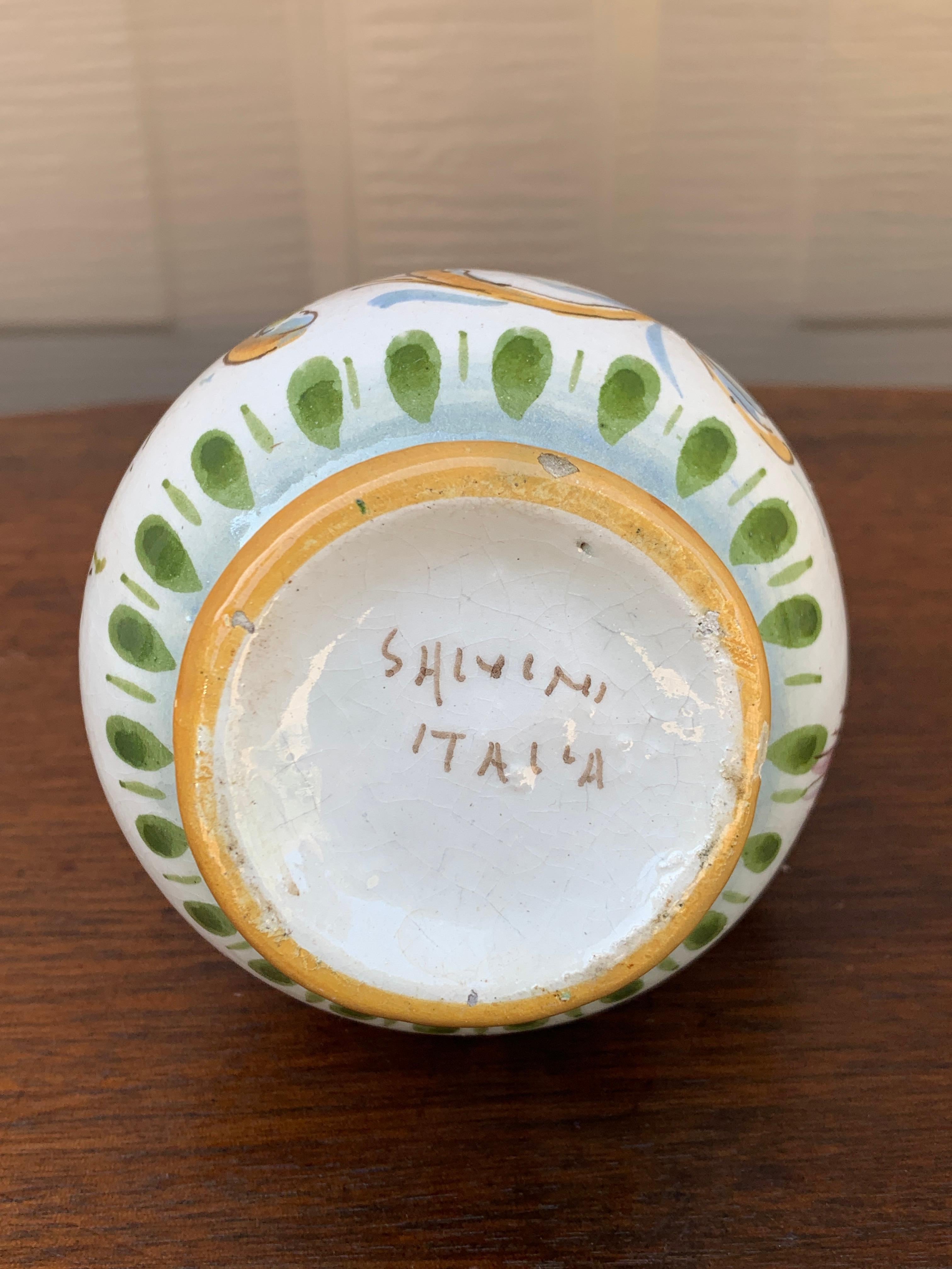 Italian Provincial Deruta Hand Painted Faience Pottery Jug For Sale 4