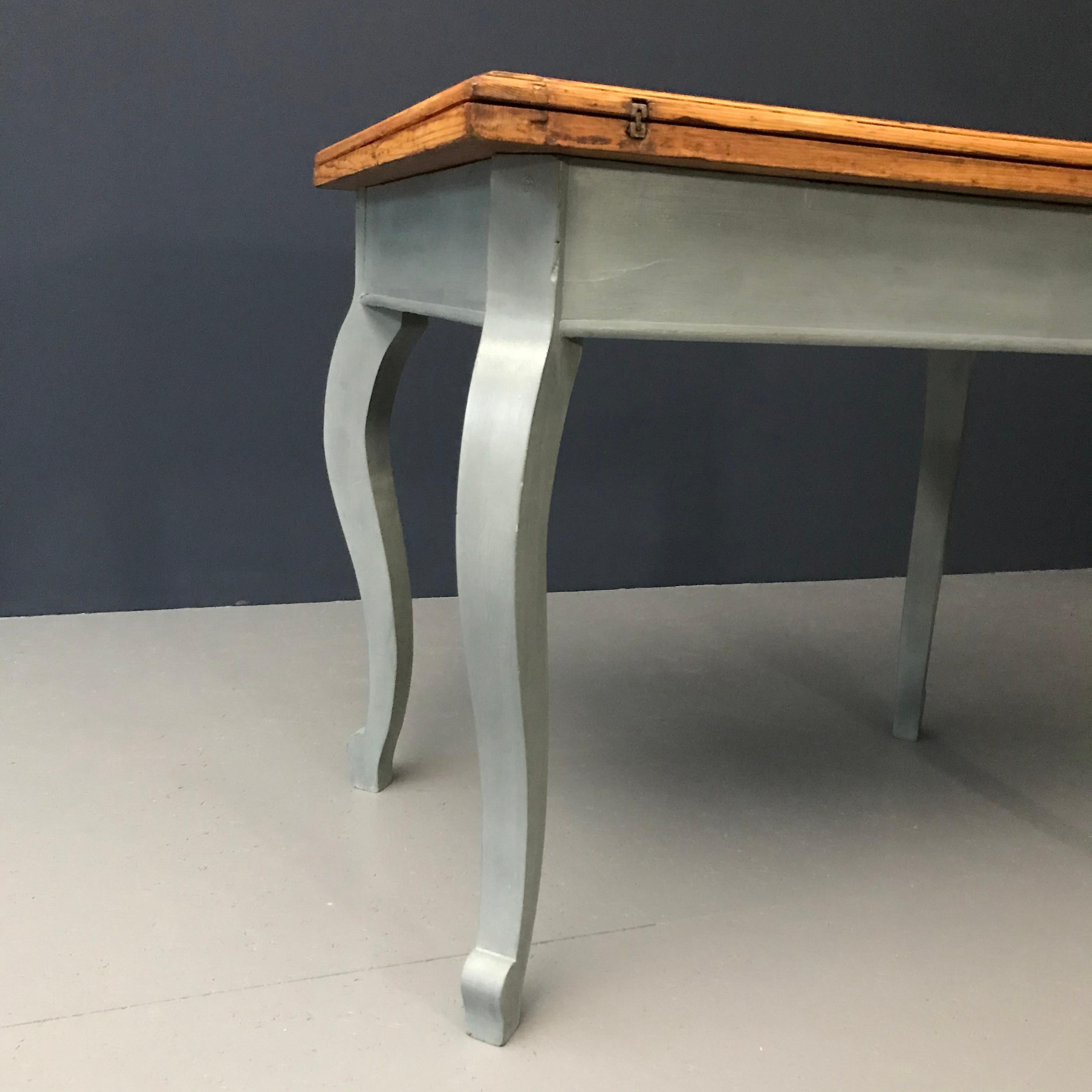 19th Century Italian Provincial Farm Table, Extendable with Storage