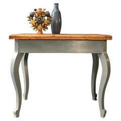 Italian Provincial Farm Table, Extendable with Storage