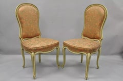 Italian Provincial French Hollywood Regency Dining Side Chairs - Set of 4