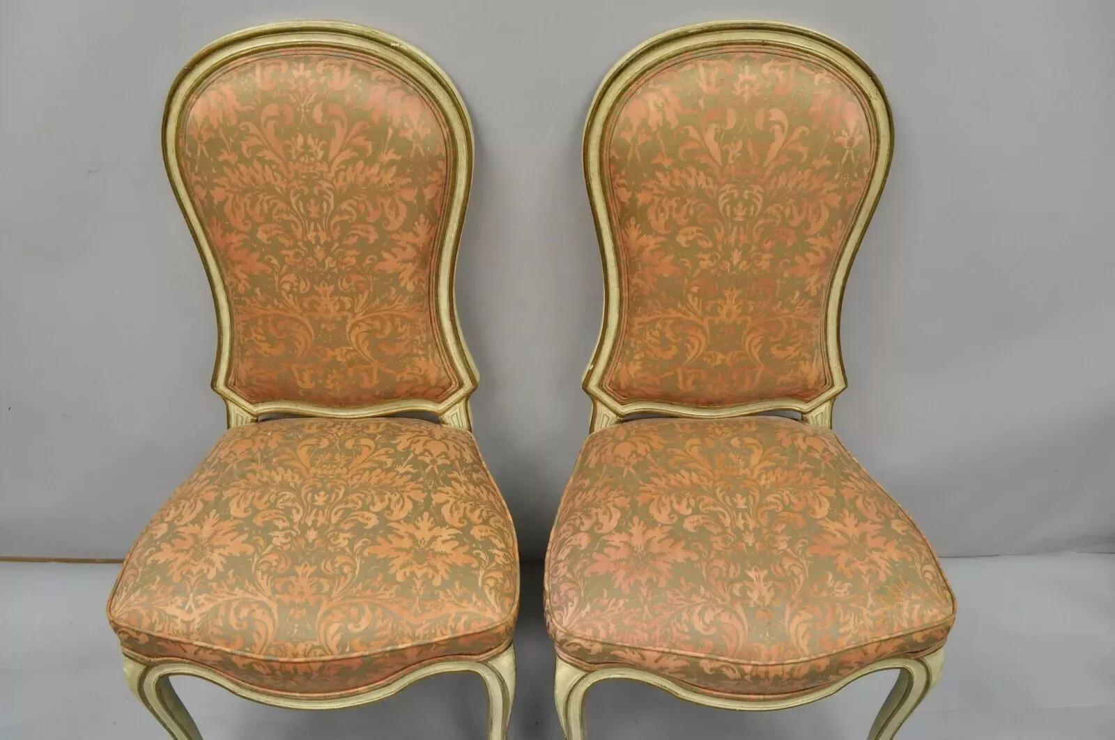 Stile provenzale Sedie da pranzo provinciali italiane, francesi, Hollywood Regency - Set di 4 in vendita