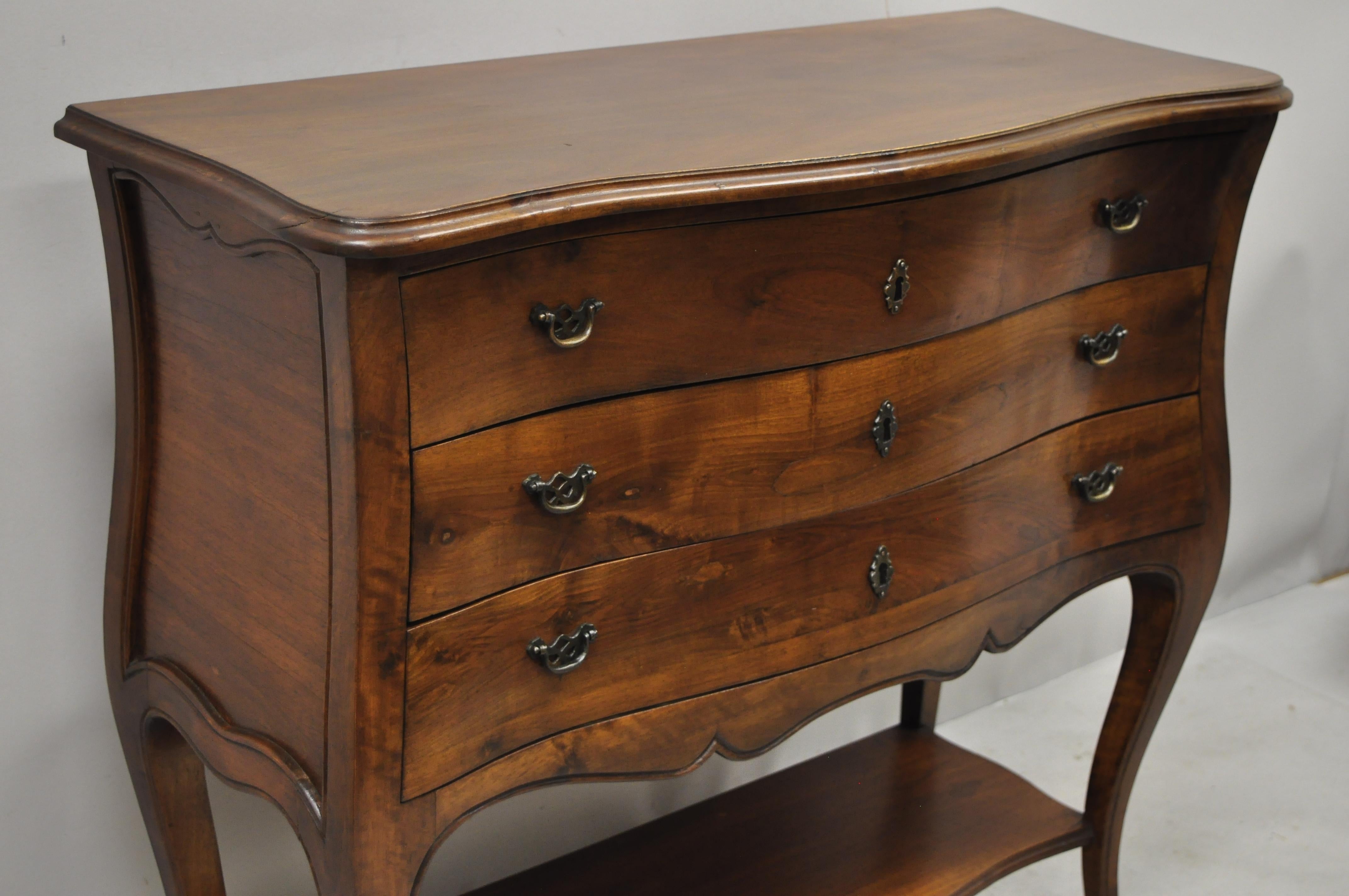 Italian Provincial French Louis XV Cherrywood Commode Chest Table by B. Altman In Good Condition In Philadelphia, PA