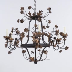 Italian Provincial Gilt Iron Chandelier