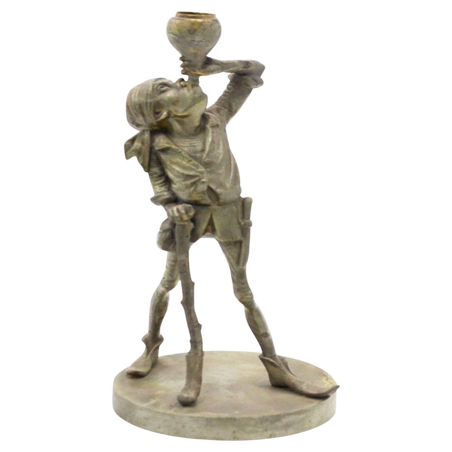 Candeliere figurato in stile provinciale italiano in vendita