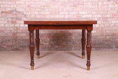 Italian Provincial Walnut Extension Dining Table by Guido Zichele, Refinished