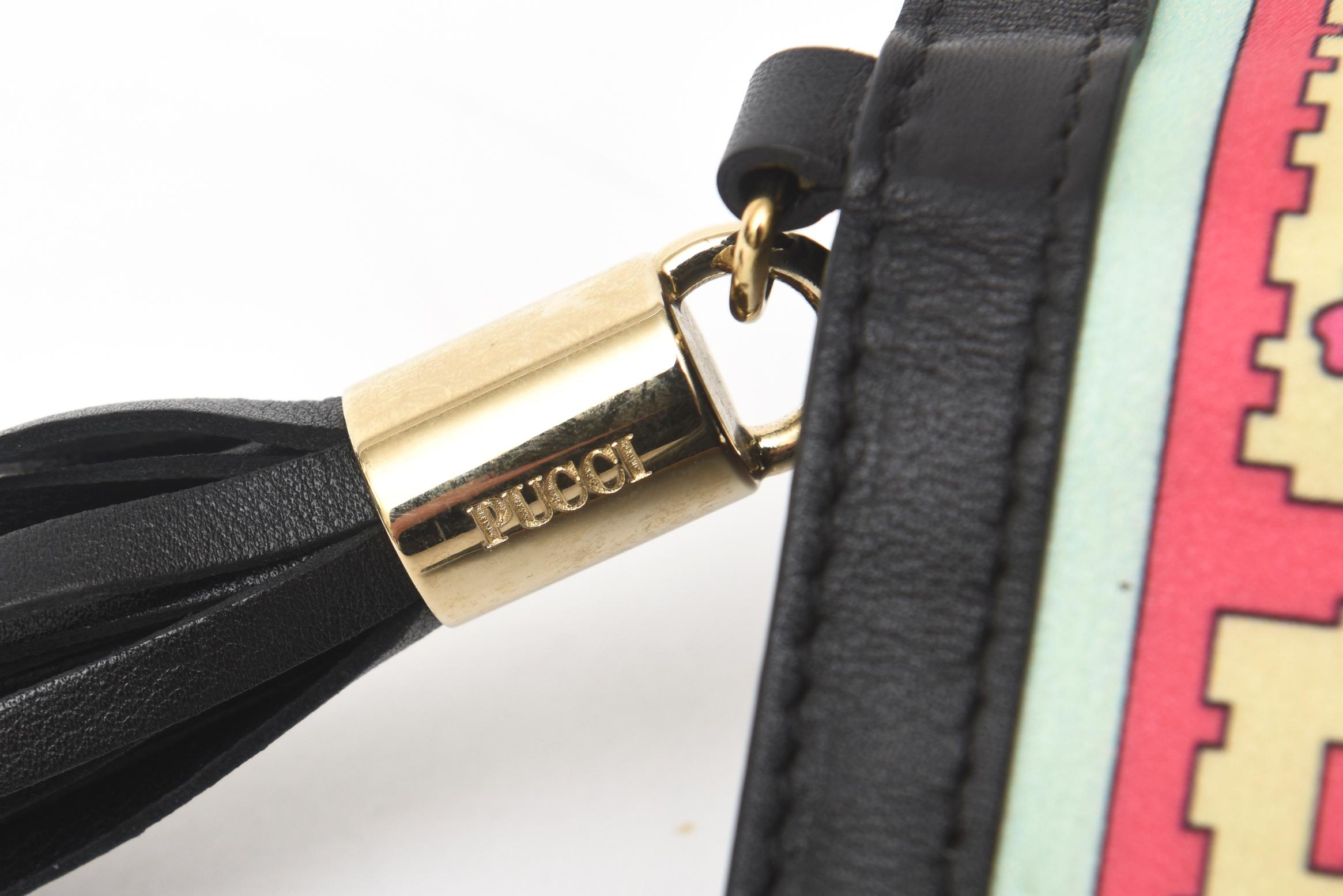 Pucci Seta e Pelle Piccola Pochette E O Portafoglio in vendita 3