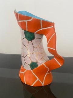 Italian Pucci Umbertide Colourful Ceramic Set Water Jar 1940