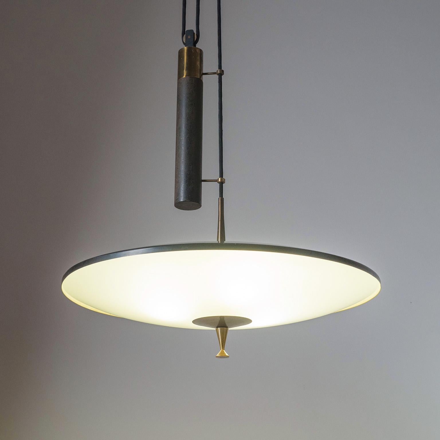 Mid-Century Modern Italian Pulley Pendant, circa 1950