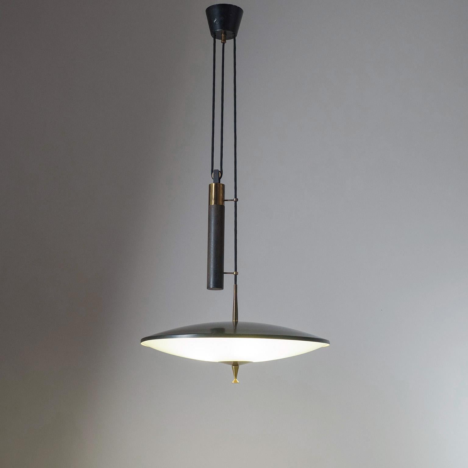 Lacquered Italian Pulley Pendant, circa 1950