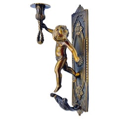 Italian Putti Cherub Angel Wall Light / Sconce / Candlestick / Candle Holder