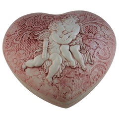 Italian Putti Heart Shaped Box