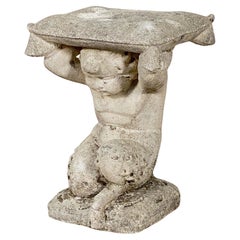Italian Putti or Cherub Garden Stools of Composition Stone - Four Available