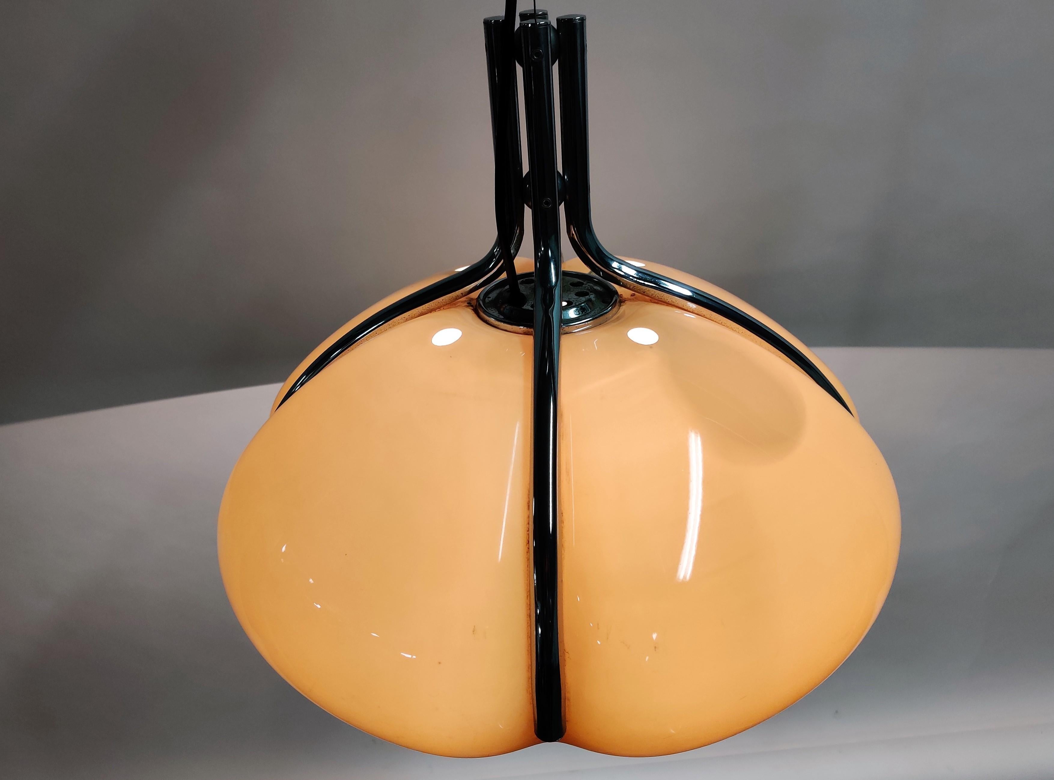 Italian 'Quadrigoglio' Pendant Ceiling Light by Harvey Guzzini, 1970s 6