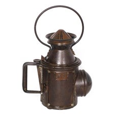 Italian Railway Manual Oil Lamp, 1920s Table Oil Lamp