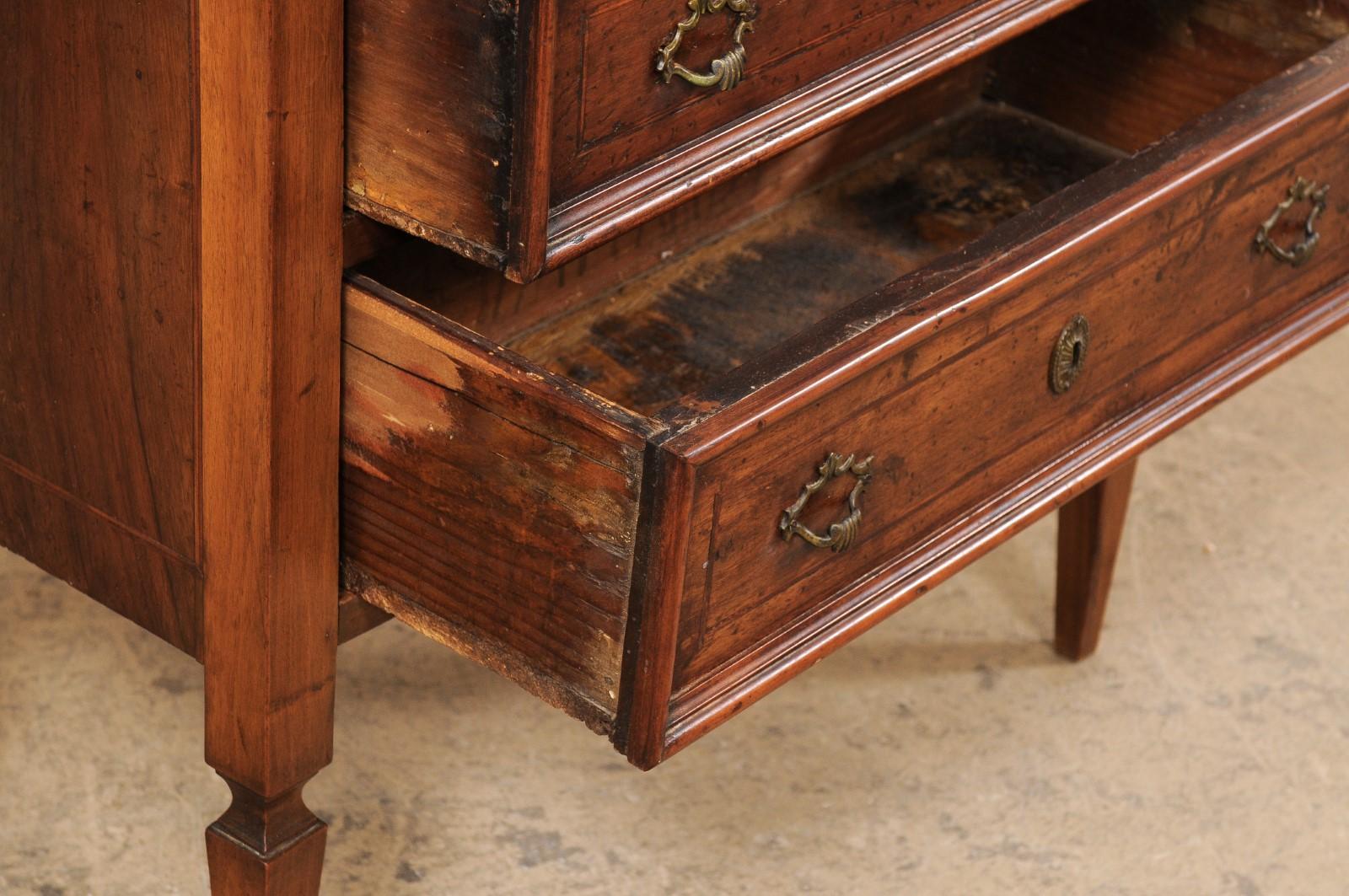 Italian Raised Two-Drawer Carved-Wood Chest w/Rococo Hardware, 19th C. For Sale 6