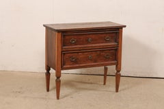 Italian Raised Two-Drawer Carved-Wood Chest w/Rococo Hardware, 19th C.