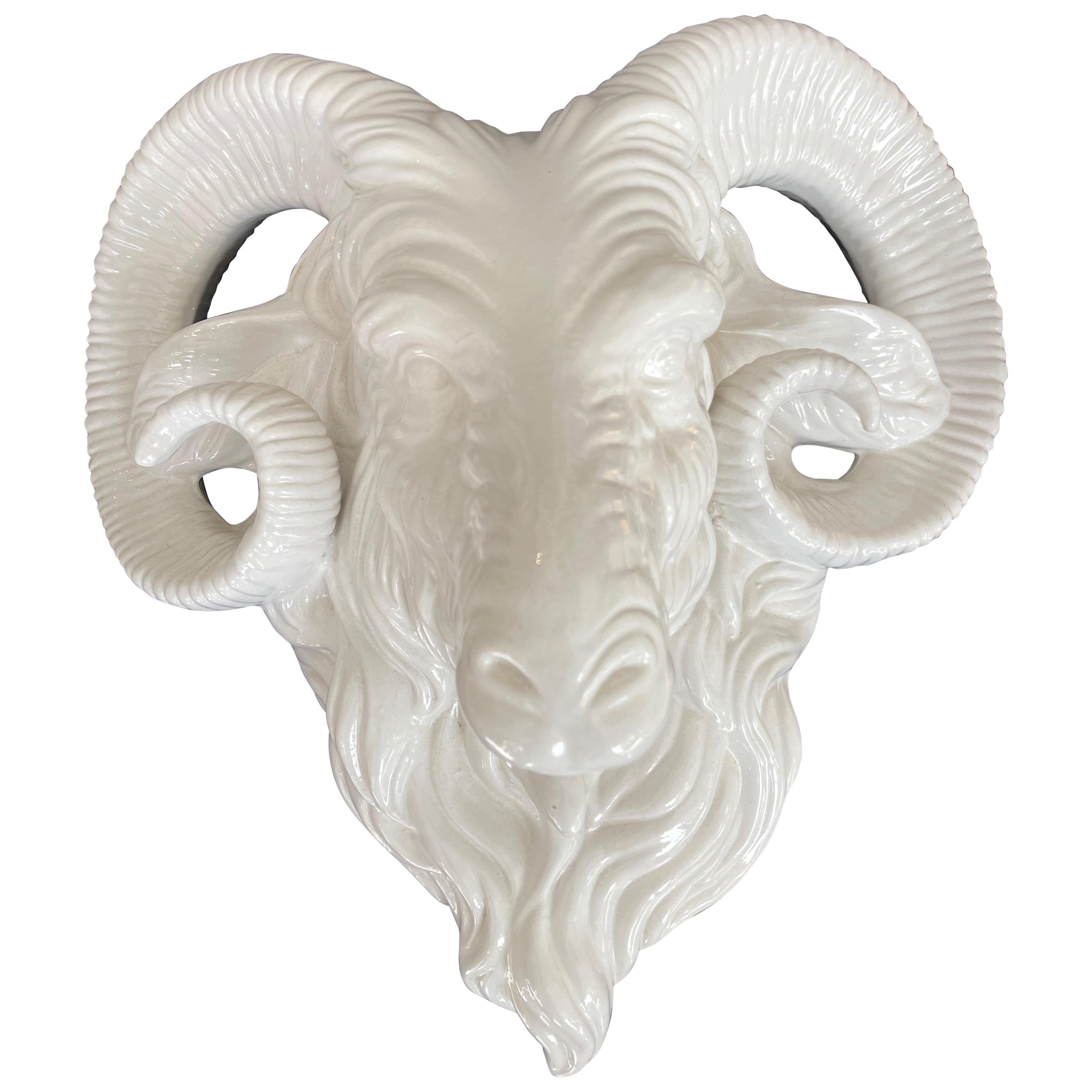 Italian Ram
s Head Wall Hanging Sculpture