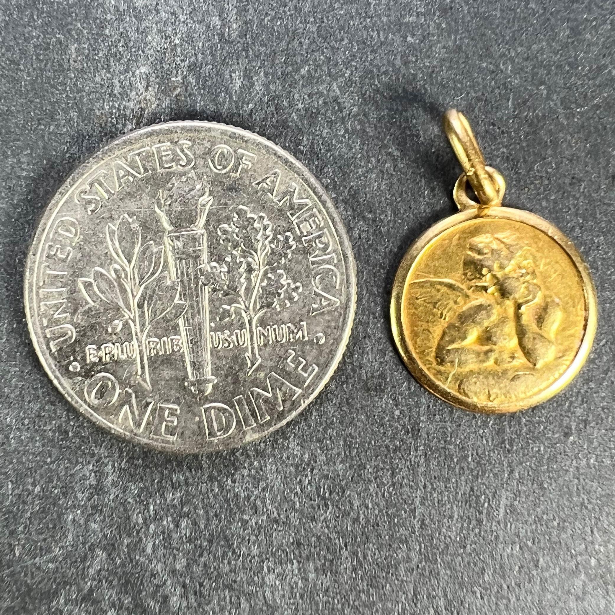 Italian Raphael’s Cherub 18K Yellow Gold Charm Pendant 7
