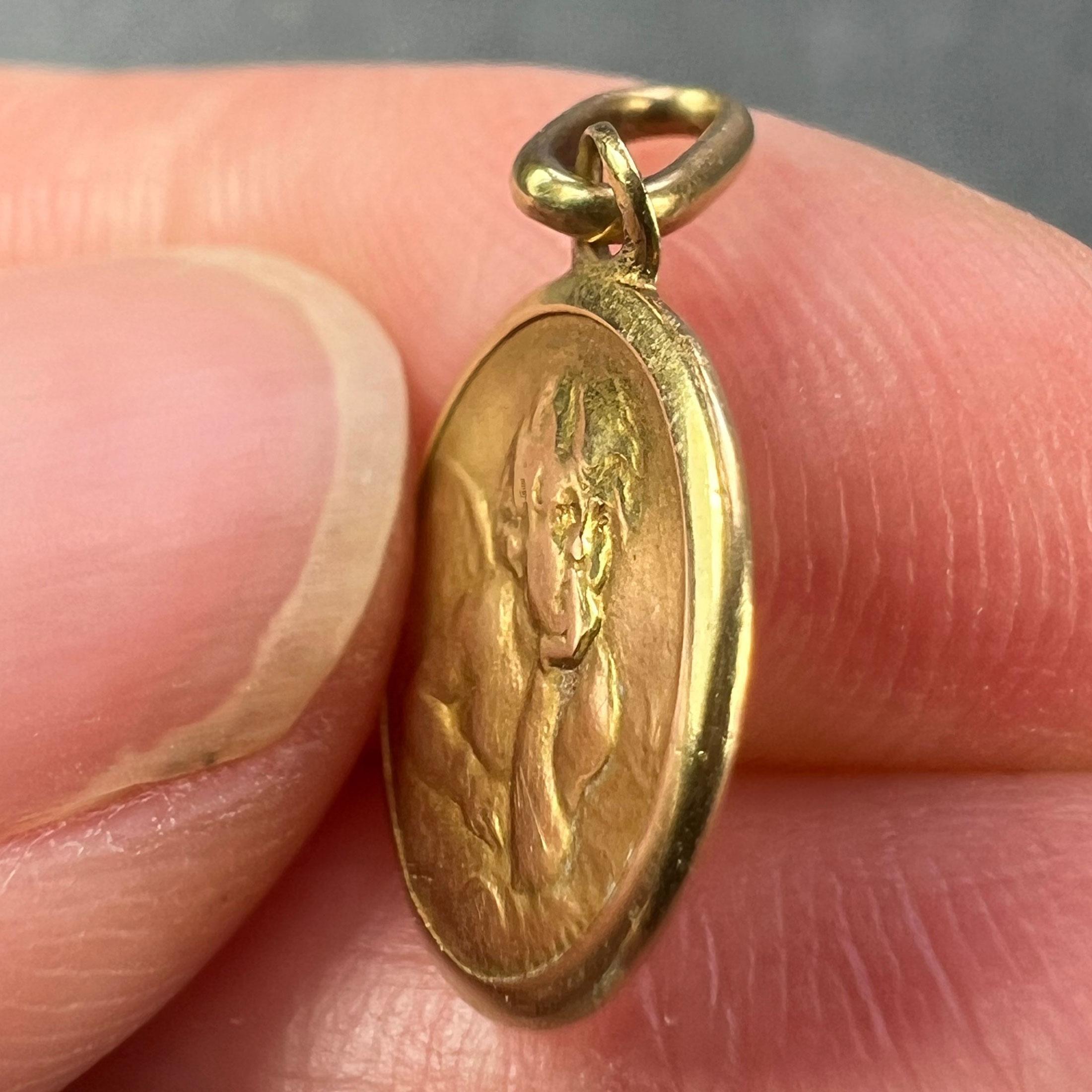 Italian Raphael’s Cherub 18K Yellow Gold Charm Pendant 3