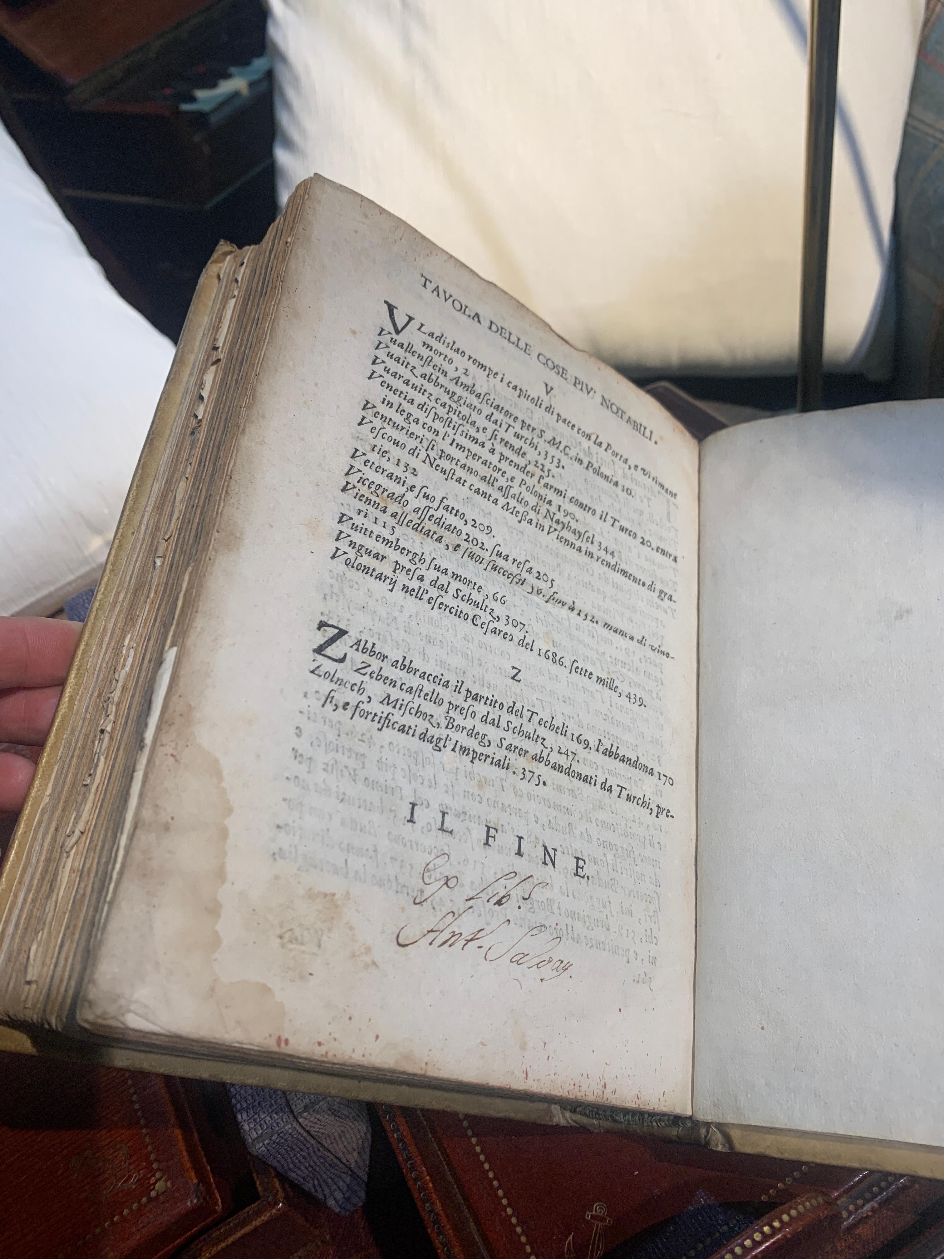 Italian Rare Edition of Historia Dell'Armi Imperiali from Venice 1687 For Sale 1