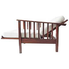 Silla Racionalista Italiana de Madera Ajustable, Italia Década de 1940