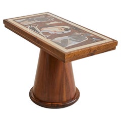 Italian Rationalist Console with Mosaic Marble Top, Circa 1937