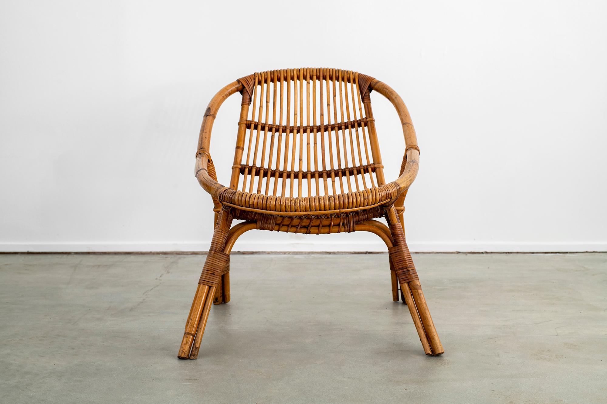 Italian Rattan and Bamboo Chairs 10